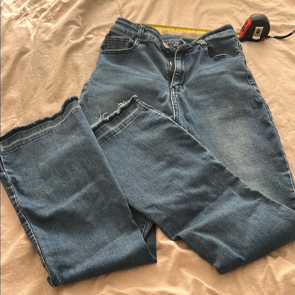 Blue Straight Leg Jeans Classic Fit